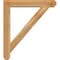 Ekena Millwork Traditional Craftsman Rough Sawn Bracket w/ Offset Brace, Western Red Cedar, 6"W x 32"D x 36"H BKT0604X32X36TRA04RWR - alternate 4
